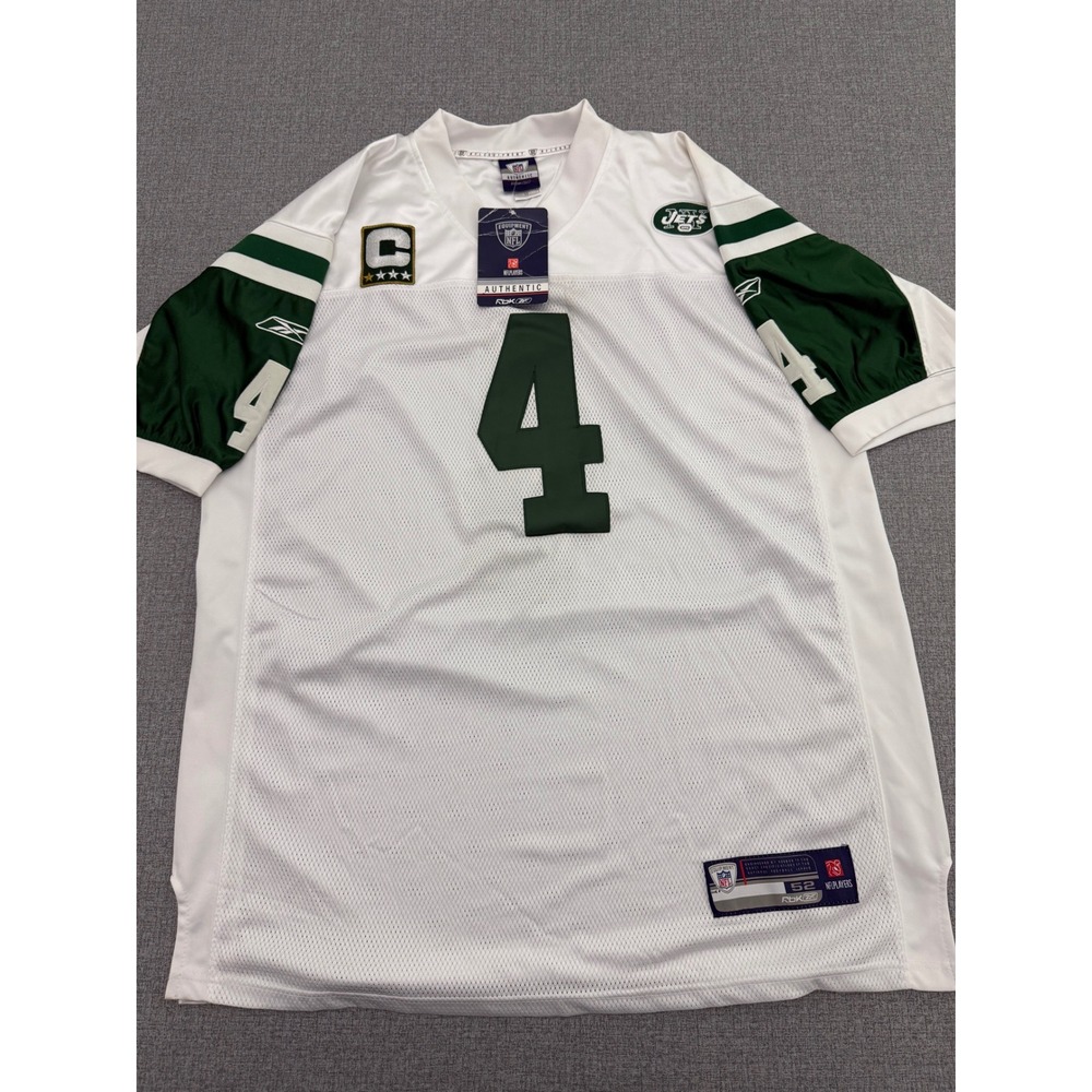 NWT Deadstock Reebok Size 52 Football Jersey White Brett Favre NY Jets Captain